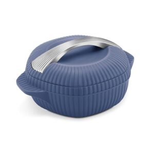 MILTON Oyster 1000 PU Insulated Casserole, 860 ml, Royal Blue, BPA Free, Food Grade, Hot and Cold, Easy to Carry, Easy to Store, Chapati, Roti, Curd Maker