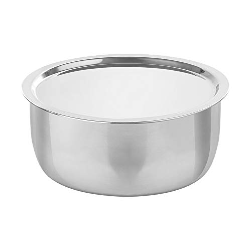 Milton Pro Cook Triply Stainless Steel Induction Tope with Lid, 22 cm / 4.25 Litre | 3 Years Warranty